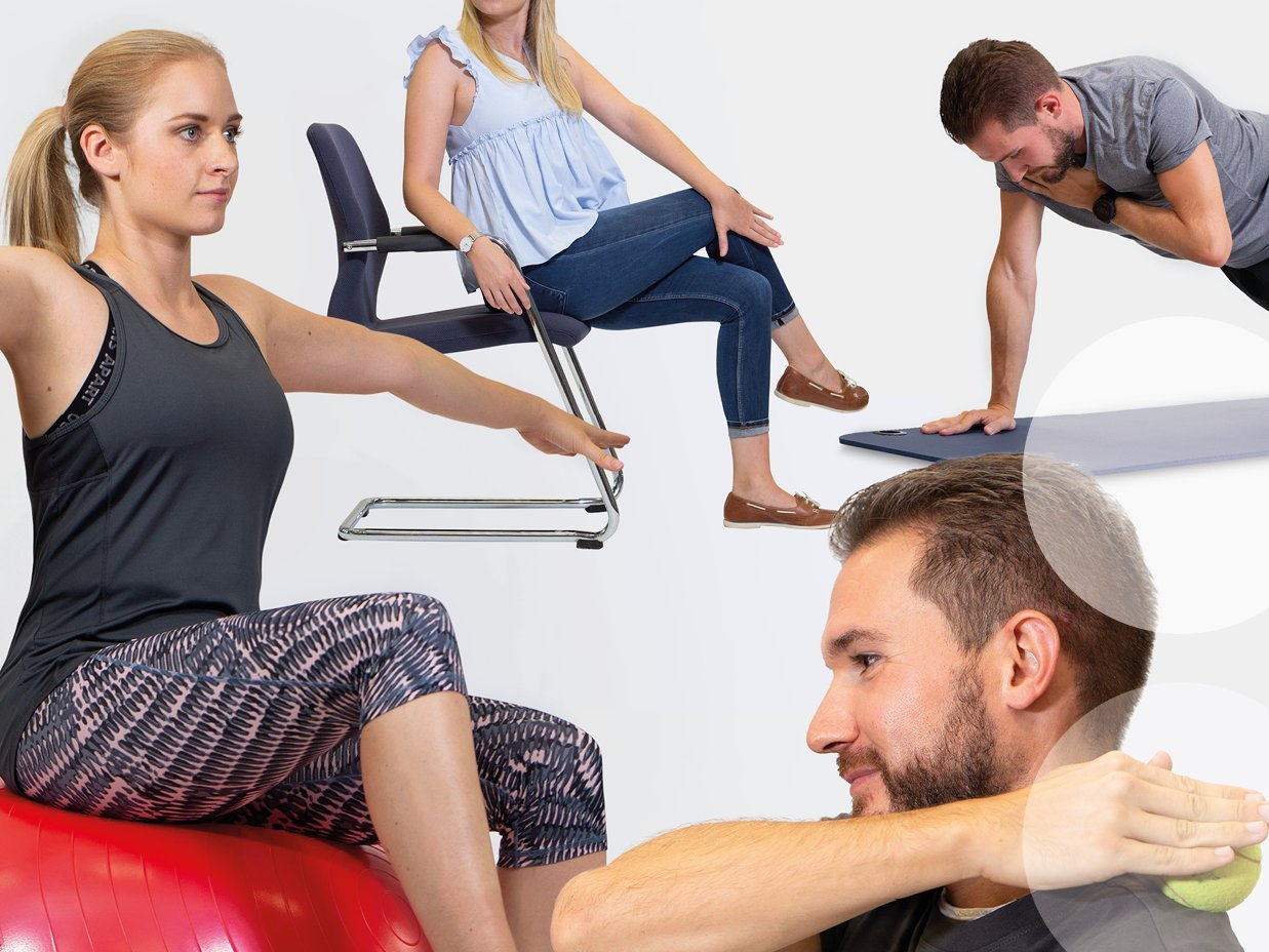 Frau bei der Gymnastik 